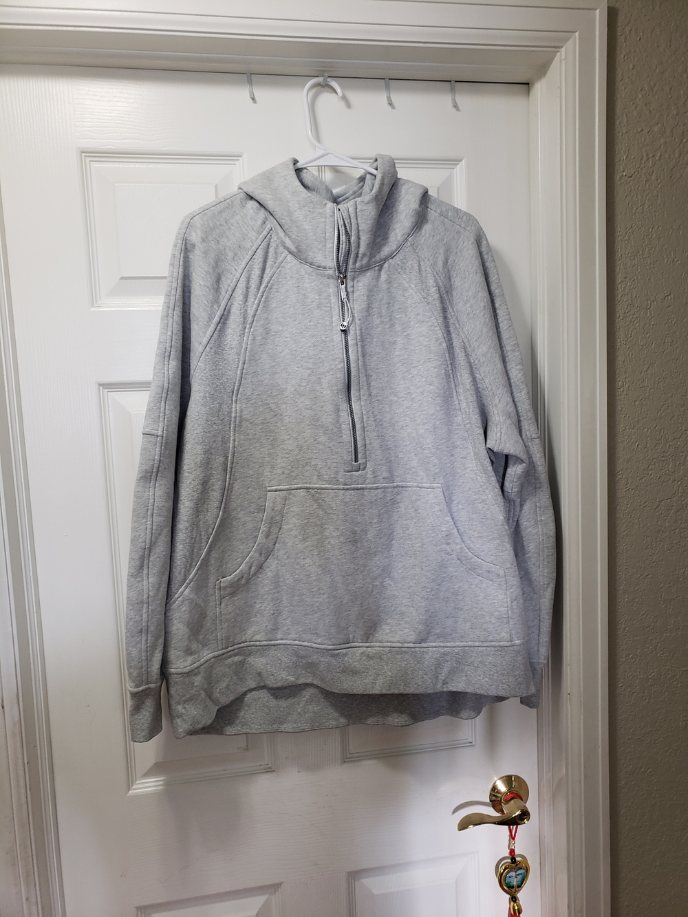lululemon athletica Light Gray Women's Quarter-Zip Pullover Over Size Xl/XXX/TTG